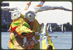 Boston - Esplanade: A figurehead for a boat during the annual Dragon Boat Fest - 1981