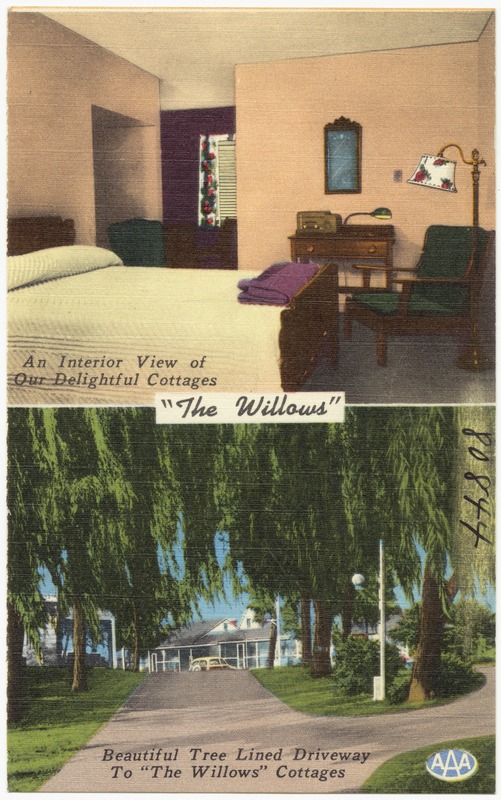 "The Willows" Hotel, Restaurant, and Cottages, 5 miles east of Lancaster, Penna on U.S. #30