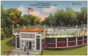 Swimming pool in Coleman's Memorial Park, Lebanon, Penna.