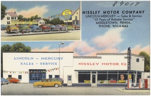 Nissley Motor Company, Lincoln - Mercury -- Sales & service, "37 years of reliable service", Middletown, Penna.