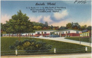 Baird's Motel, U.S. Route 111 - 1/2 miles south of Harrisburg, West Interchange of Penna. Turnpike, New Cumberland, Penna.