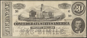 The Confederate States of America twenty dollars - This is presented to you in order to impress on your mind the fact that Dr. Morse Indian Root Pills have been before the public for more than sixty years, and to-day are the most popular family pill in the market.