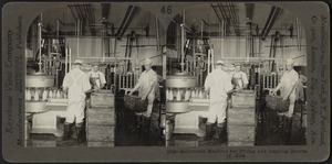 Automatic machine for filling and capping bottles of milk, Cohocton, New York