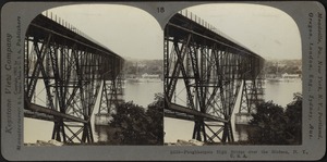 Poughkeepsie high bridge over the Hudson, New York