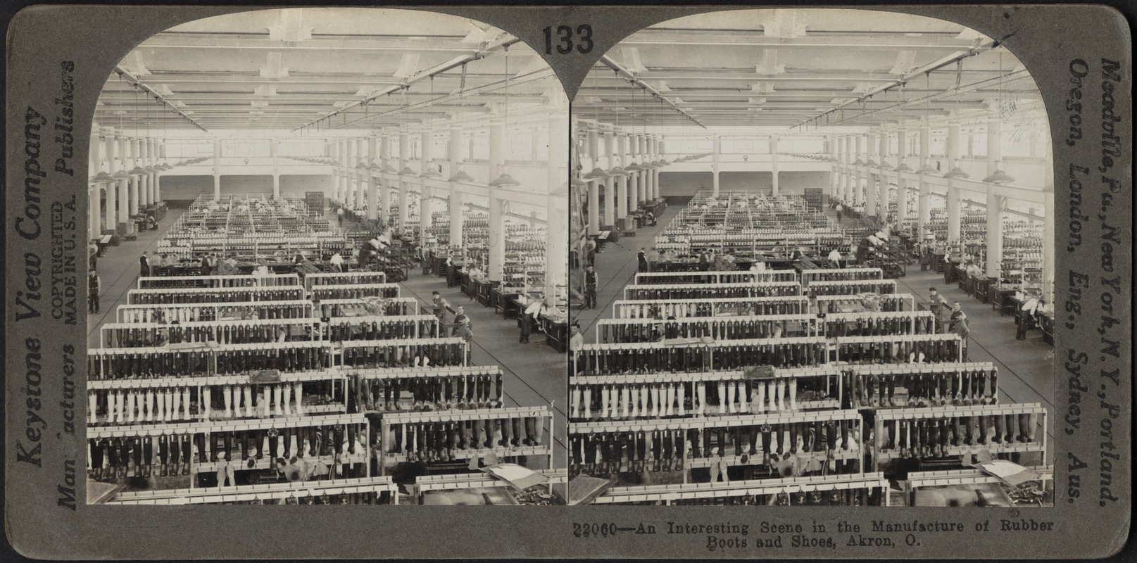 Making rubber boots and shoes, Akron, Ohio