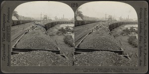 A trainload of coal from Pittsburgh fields for Lake Superior consumption, Conneaut, Ohio