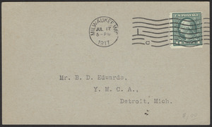 Mr. B. D. Edwards, Y.M.C.A., Detroit, Mich.