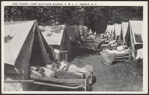 Tent Street, Camp Whitford Branch, Y.M.C.A., Angola, N.Y.