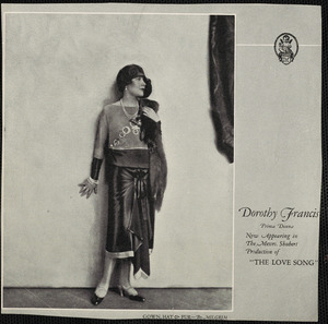 Dorothy Francis, prima donna