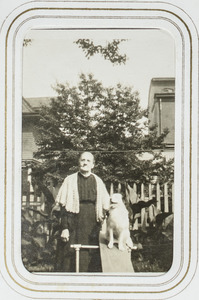 Unidentified woman with dog 072