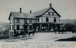 Gibbons store with horses and wagons out front