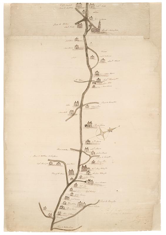 Plan of the new county road from Lincoln Meeting House to Watertown