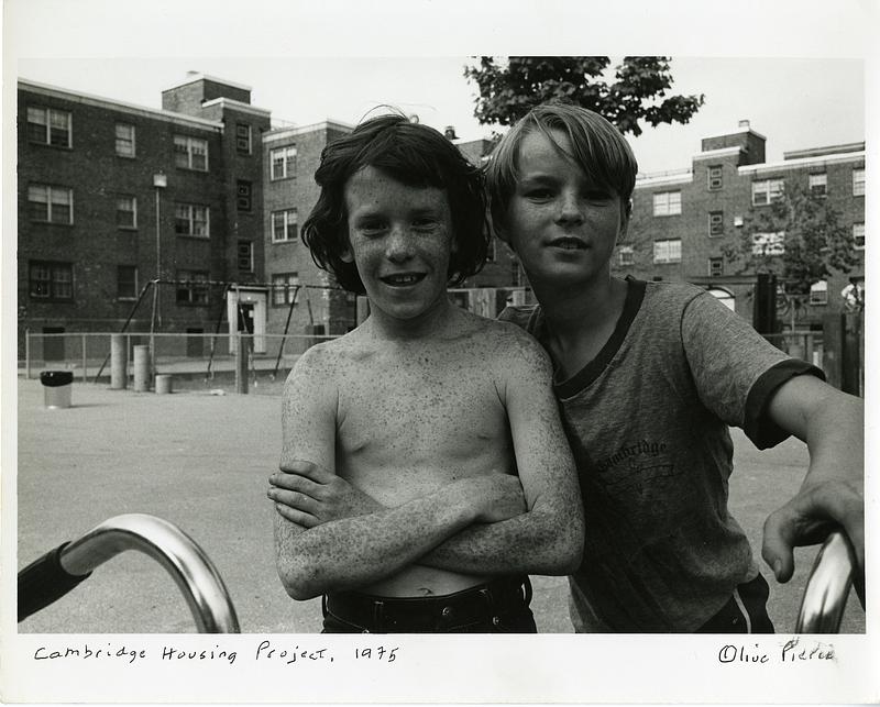 2 11 yr. old boys & bike, Housing Projects, Cambridge, Mass.