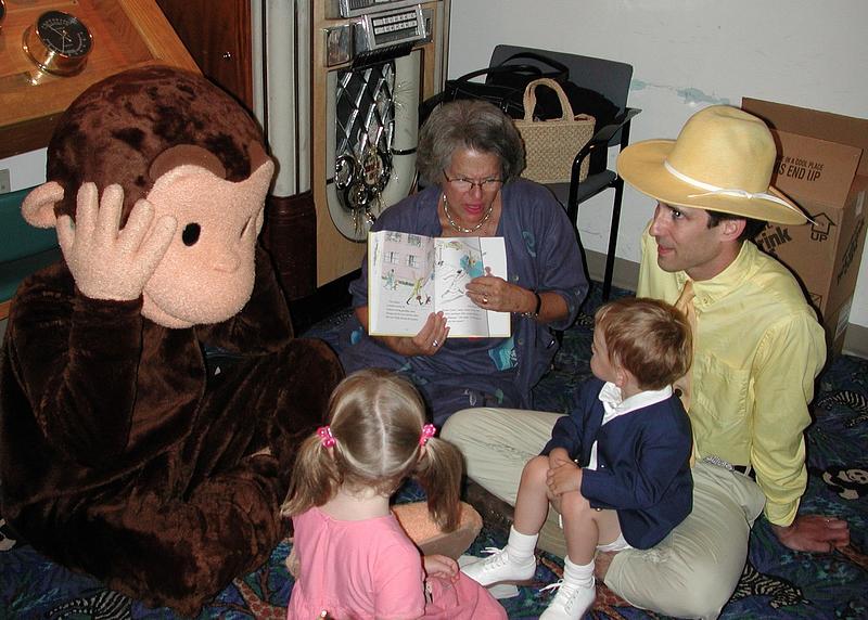 Curious George and the play lady