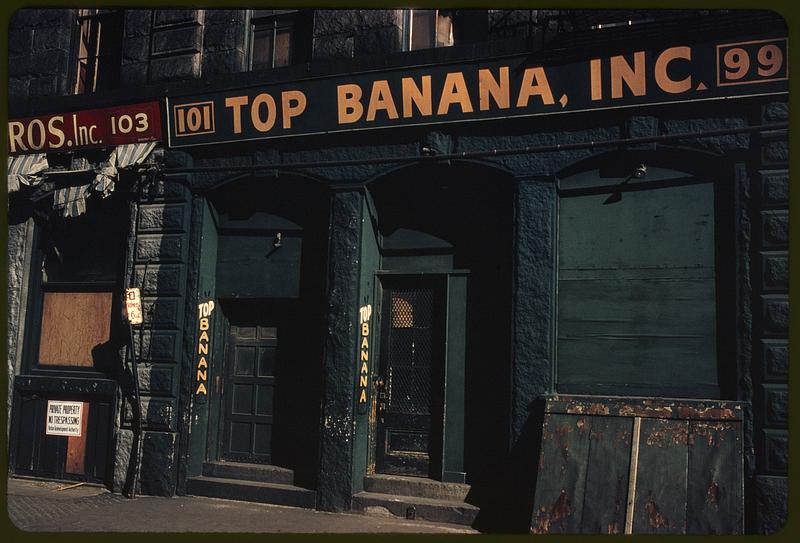 Top Banana, Inc. storefront, Commercial Street, Boston Digital