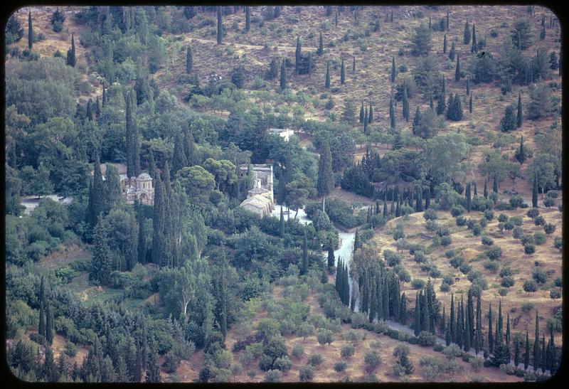 View of Kaisariani Monastery, Greece