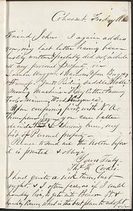 Letter from Thomas F. Cordis to John D. Long, 1869