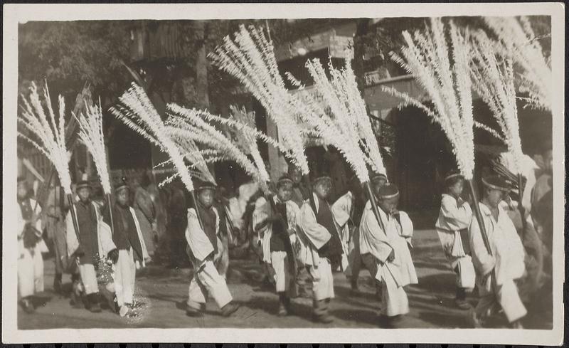 Evil spirits banners of funeral procession