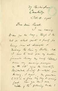 Handwritten letter to Etta Russell, 1906 October 4