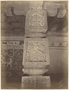 Carved column, Chowter Palace, Mudbidri, India