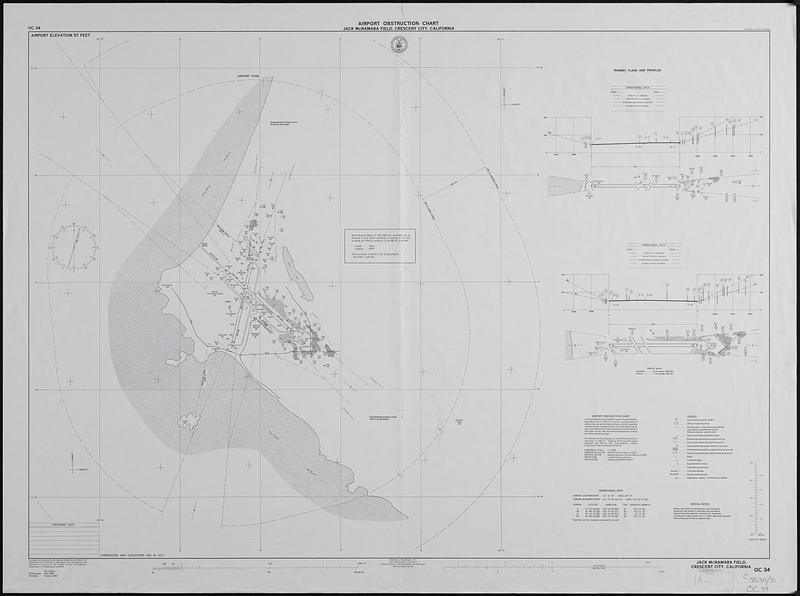 Airport obstruction chart OC 34, Jack McNamara Field, Crescent City, California