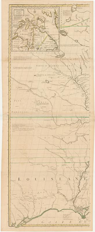 Amerique Septentrionale avec les routes, distances en miles, villages et etablissements françois et anglois