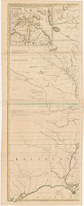 Amerique Septentrionale avec les routes, distances en miles, villages et etablissements françois et anglois