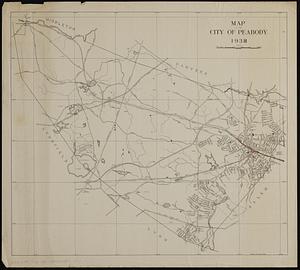 Map of the city of Peabody
