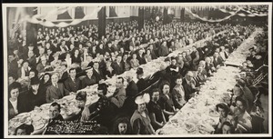 Farewell dinner in honor Rev. Regis Sirois, S.M., pastor, Sacred Heart Church, Lawrence, Massachusetts. February 22, 1948