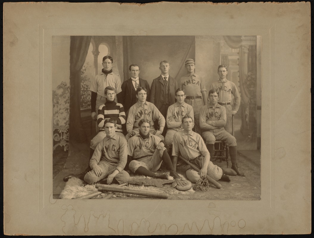 Portait of a YMCA baseball team Digital Commonwealth