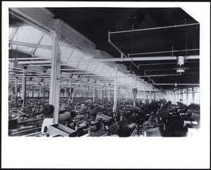 Pacific Mills, new worsted weave shed, interior