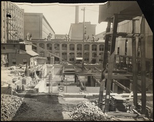 Pacific Mills, worsted dept., lower yard. New finishing building, looking east from no. 1 mill