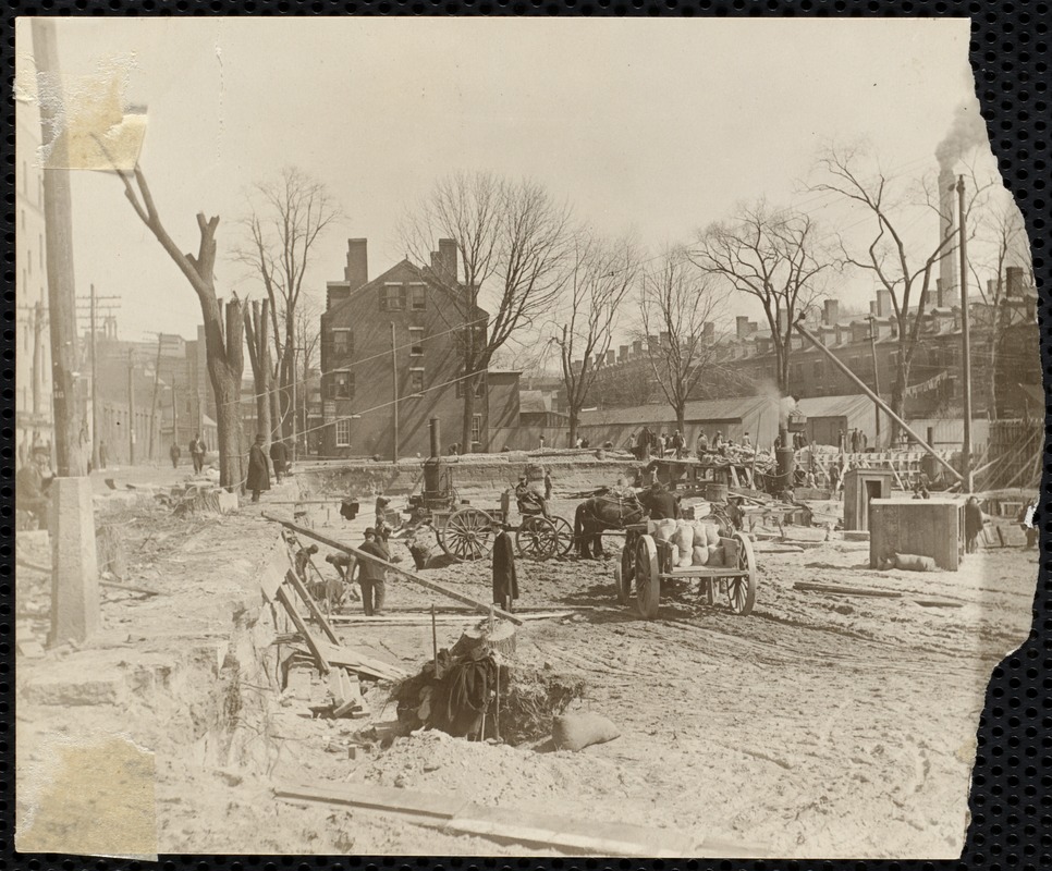 Mill construction on Methuen st for Upper Pacific Mills