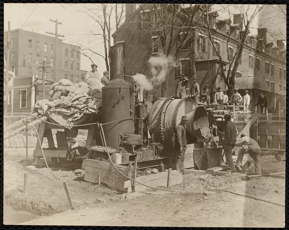 Mill construction on Methuen St. for Upper Pacific Mills