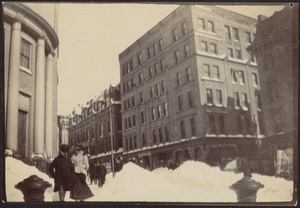 City street after a snow storm