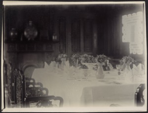 House in Peking, China — Dining room (table set for dinner)