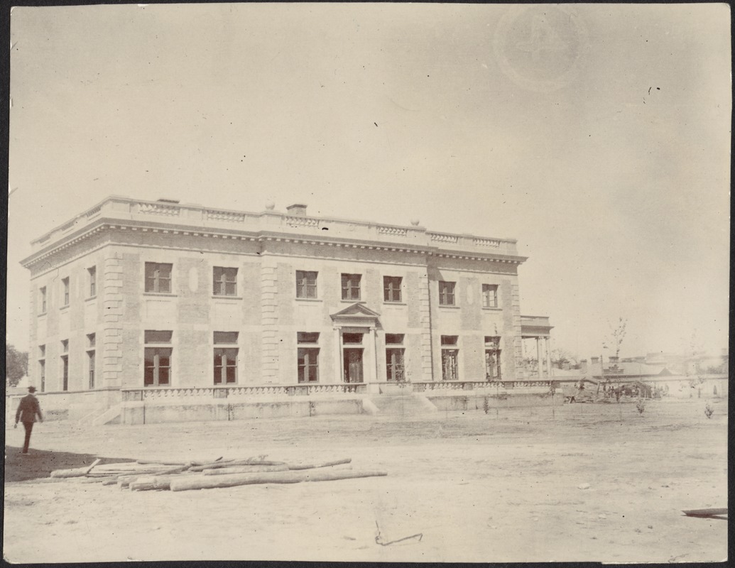 Newly constructed building, possibly the new American Embassy