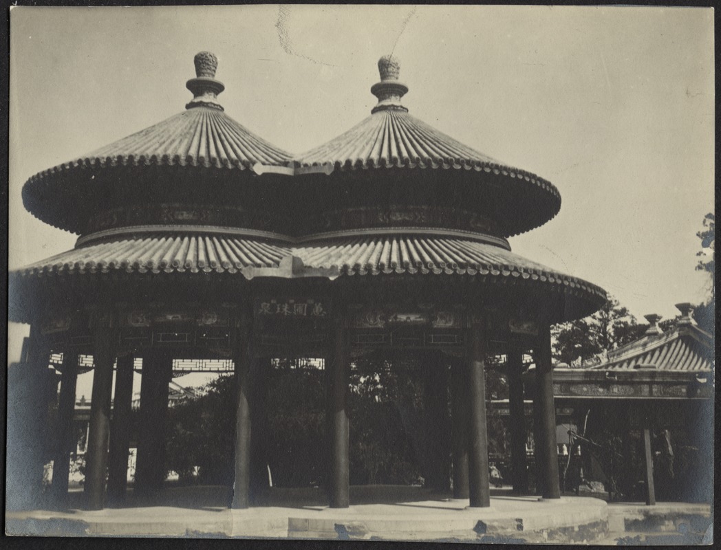 Temple shrine with double round roof