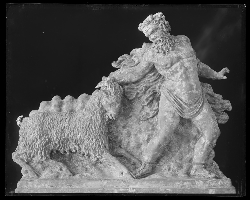 Bellefontaine: figurine of a man & ram