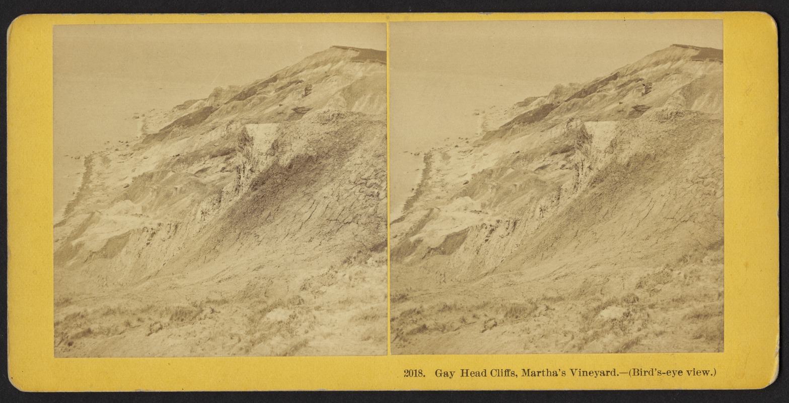 Gay Head Cliffs, Martha's Vineyard. (Bird's-eye view)