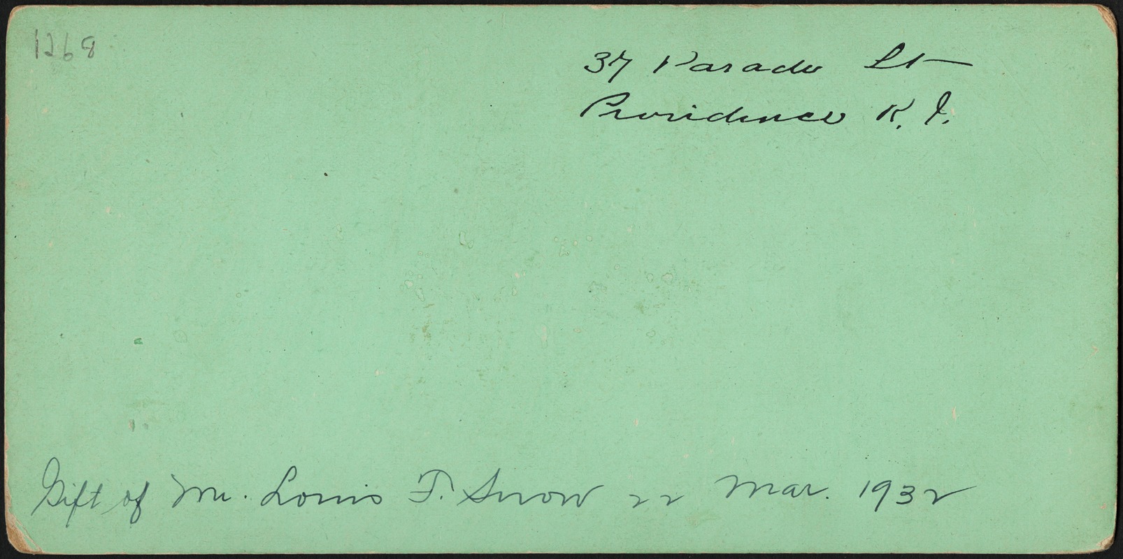 37 Parade St Providence R.I.