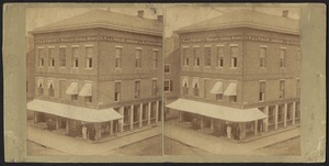Commercial building containing the offices of G. W. & A. Wright's retail and wholesale clothing company and National Exchange Bank