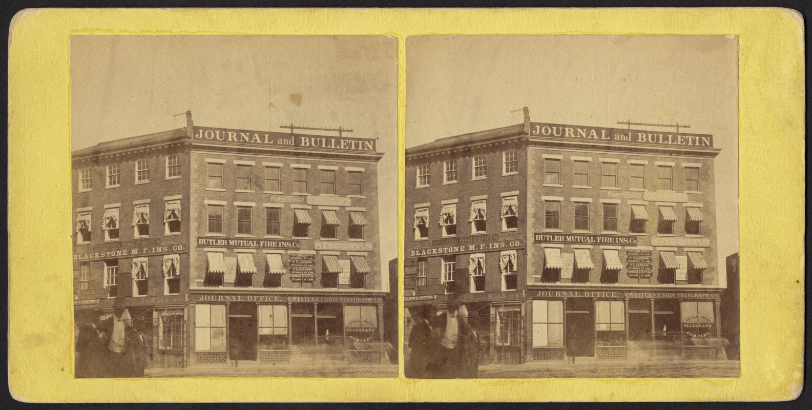 Journal and Bulletin building containing the offices of State Bank, Butler Mutual Fire Insurance Co., Western Union Telegraph, and other companies