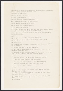 Sacco-Vanzetti Case Records, 1920-1928. Defense Papers. Deposition: John Andrew Hassam (son), July 16, 1922. Box 13, Folder 20, Harvard Law School Library, Historical & Special Collections