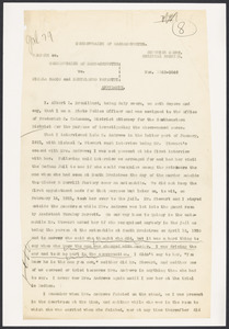 Sacco-Vanzetti Case Records, 1920-1928. Defense Papers. Deposition: Brouillard, Albert L., March 8, 1923. Box 13, Folder 32, Harvard Law School Library, Historical & Special Collections