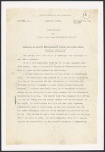 Sacco-Vanzetti Case Records, 1920-1928. Defense Papers. Decision on the Fourth Supplementary Motion, n.d. Box 13, Folder 43, Harvard Law School Library, Historical & Special Collections
