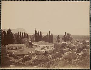 Looking towards Nauplia + agriculture school, Tiryns - Greece