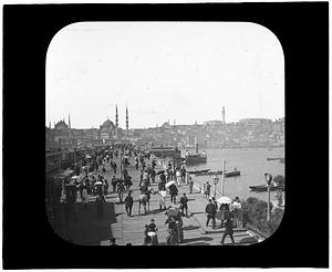 Turkey - Galata Bridge, looking toward Constantinople