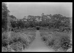 Rose garden, east from top of steps at Mrs. Moses Taylor's