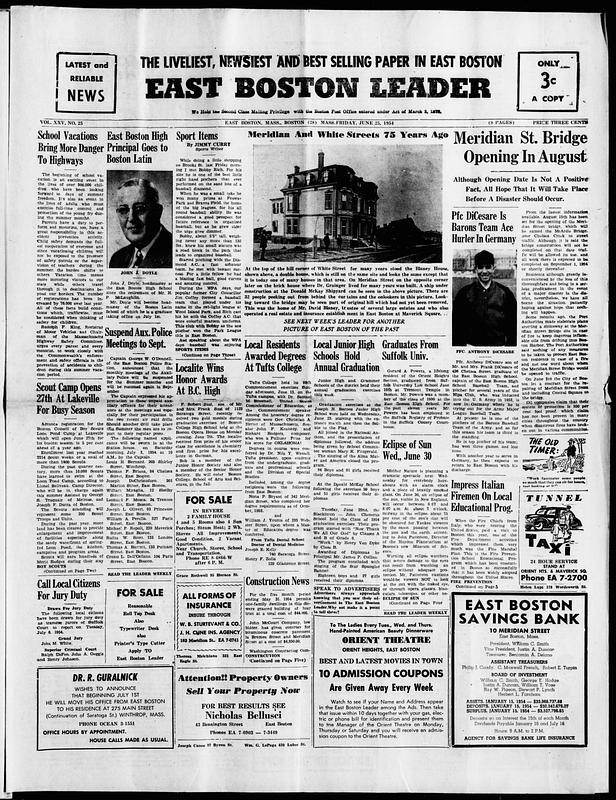 East Boston Leader, June 25, 1954 - Digital Commonwealth